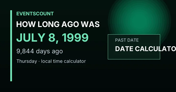 How Long Ago Was July 8, 1999?