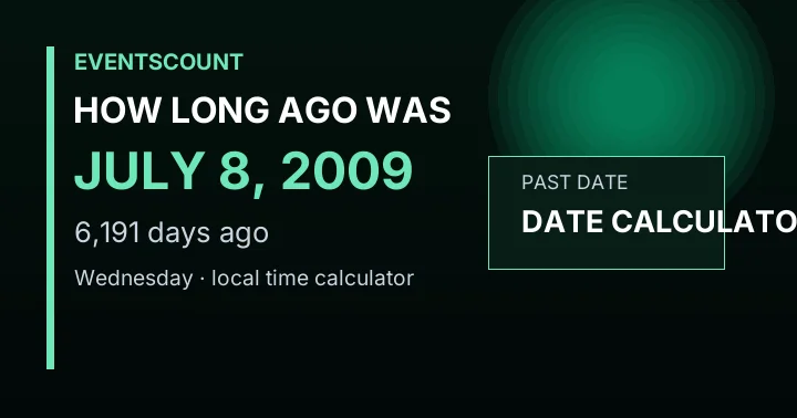 How Long Ago Was July 8, 2009?