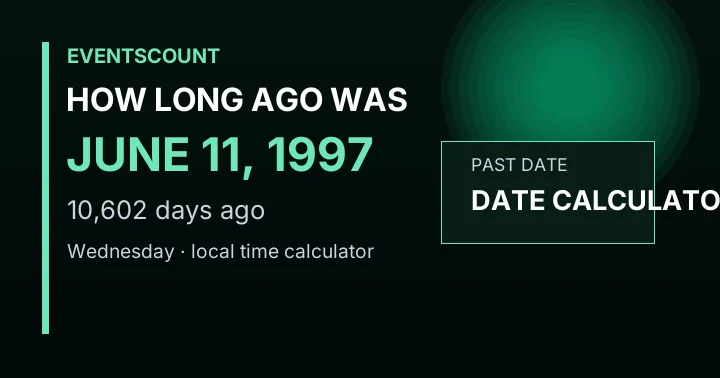 How Long Ago Was June 11, 1997?