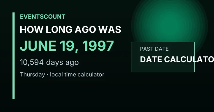 How Long Ago Was June 19, 1997?