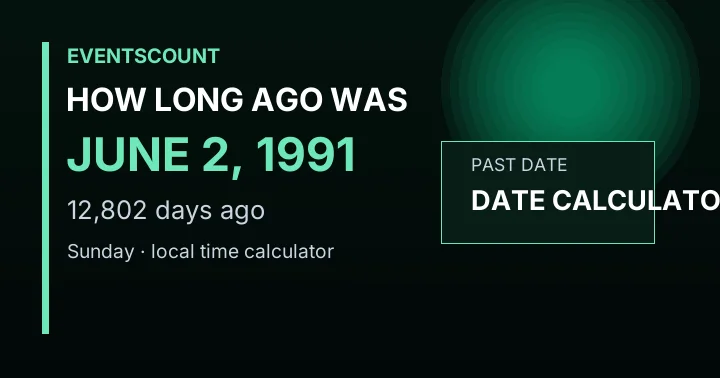 How Long Ago Was June 2, 1991?