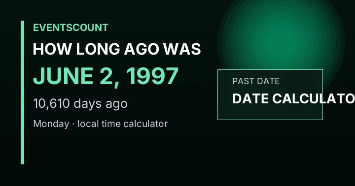 How Long Ago Was June 2, 1997?