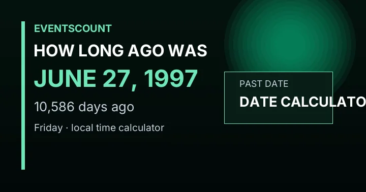 How Long Ago Was June 27, 1997?