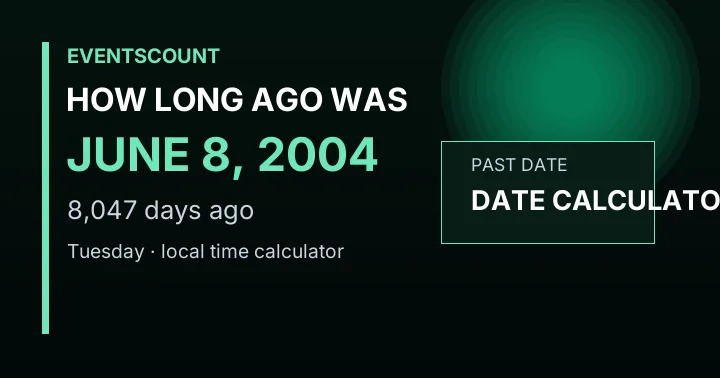 How Long Ago Was June 8, 2004?