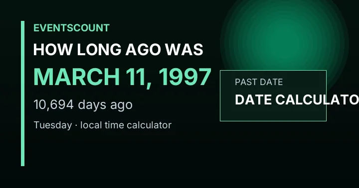 How Long Ago Was March 11, 1997?