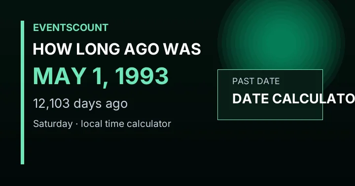 How Long Ago Was May 1, 1993?