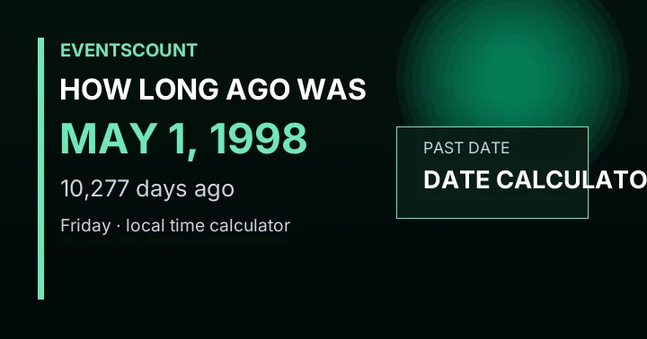 How Long Ago Was May 1, 1998?