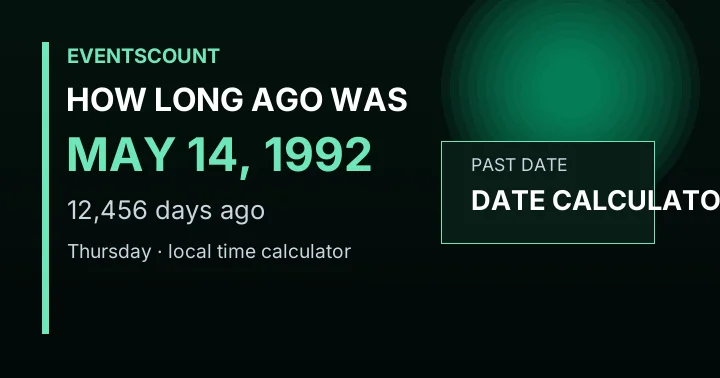 How Long Ago Was May 14, 1992?