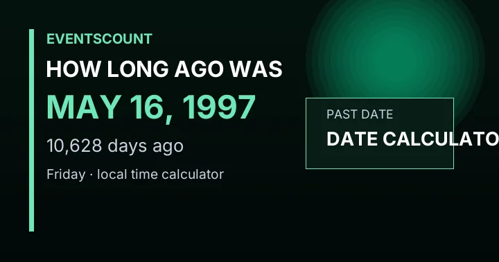 How Long Ago Was May 16, 1997?