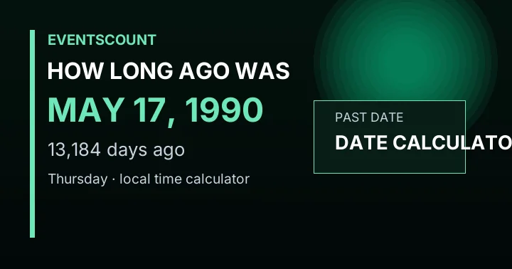 How Long Ago Was May 17, 1990?