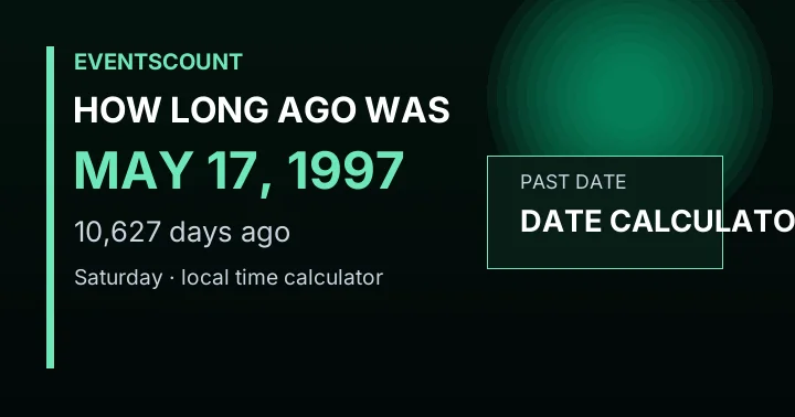 How Long Ago Was May 17, 1997?