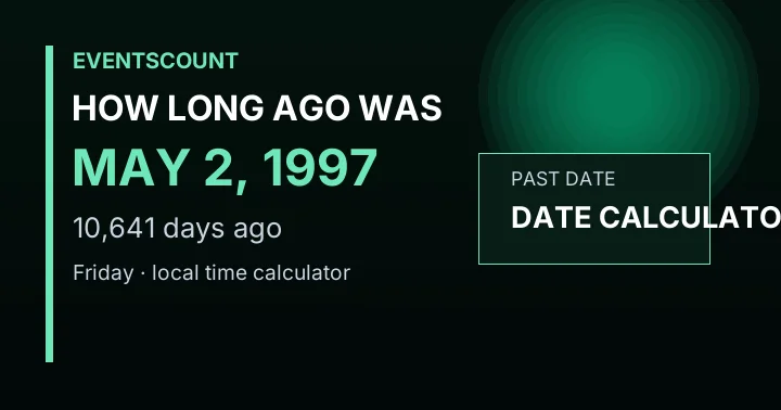 How Long Ago Was May 2, 1997?
