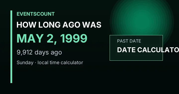 How Long Ago Was May 2, 1999?