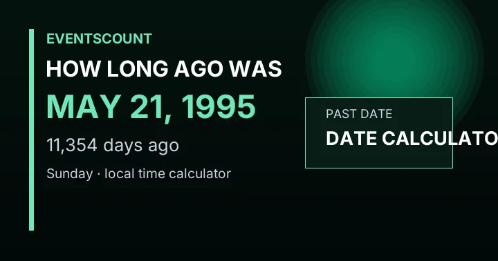 How Long Ago Was May 21, 1995?