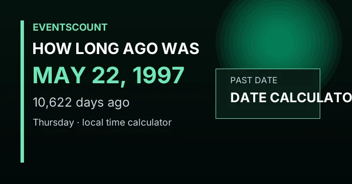 How Long Ago Was May 22, 1997?