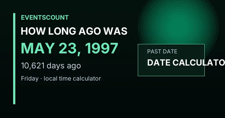 How Long Ago Was May 23, 1997?