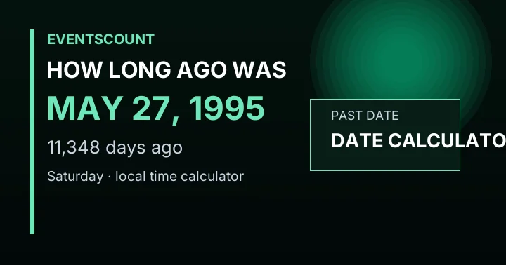 How Long Ago Was May 27, 1995?