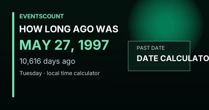 How Long Ago Was May 27, 1997?