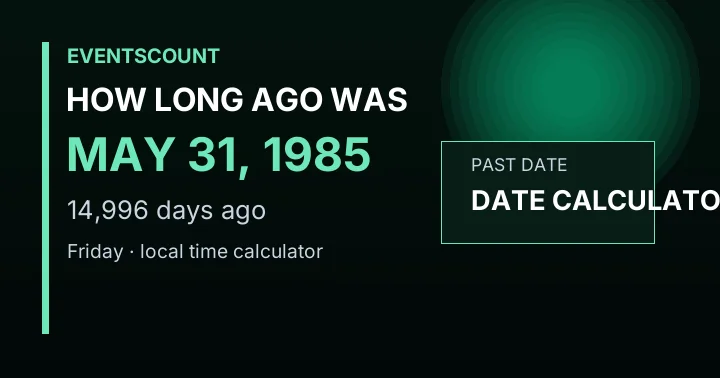 How Long Ago Was May 31, 1985?