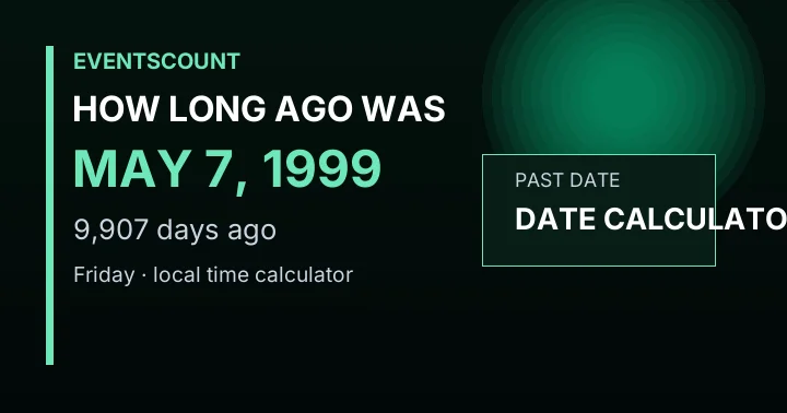 How Long Ago Was May 7, 1999?