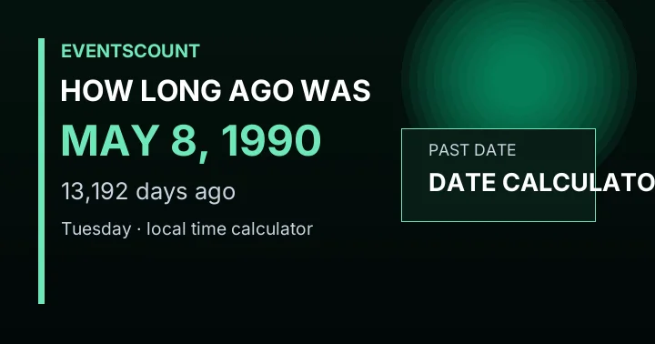 How Long Ago Was May 8, 1990?