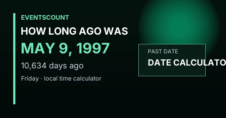 How Long Ago Was May 9, 1997?
