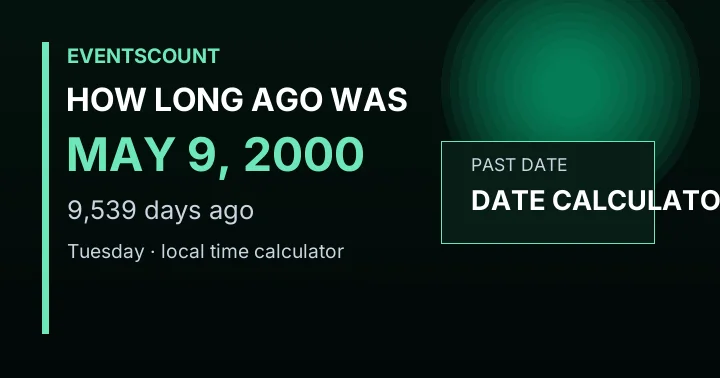 How Long Ago Was May 9, 2000?