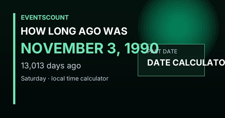 How Long Ago Was November 3, 1990?