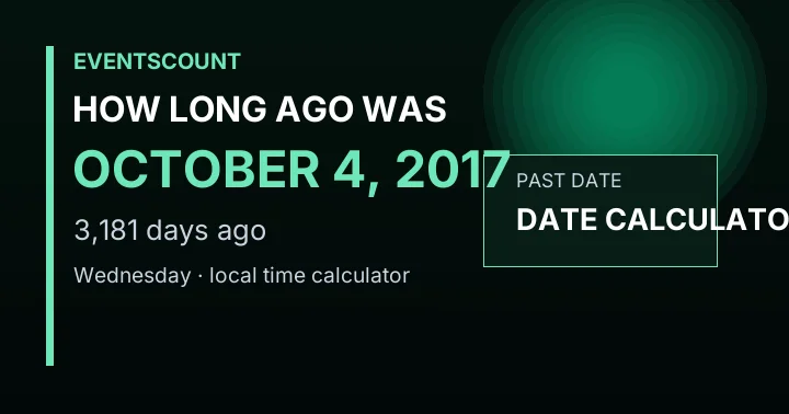 How Long Ago Was October 4, 2017?