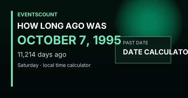 How Long Ago Was October 7, 1995?