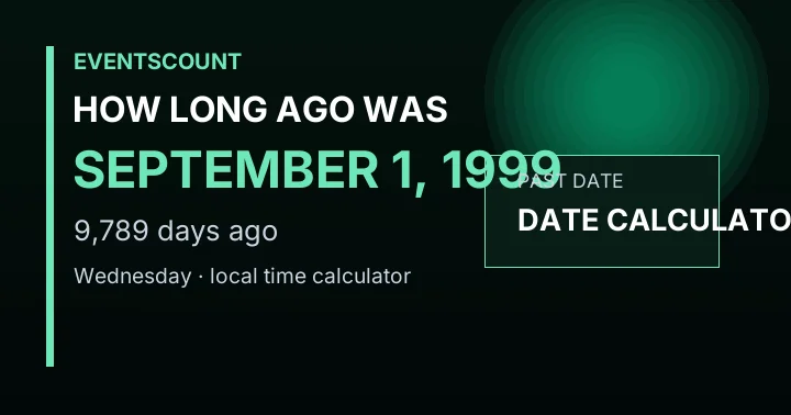 How Long Ago Was September 1, 1999?
