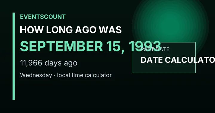 How Long Ago Was September 15, 1993?
