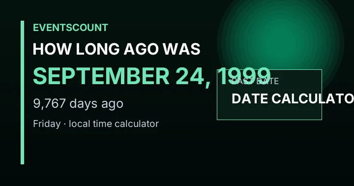 How Long Ago Was September 24, 1999?