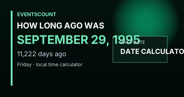 How Long Ago Was September 29, 1995?