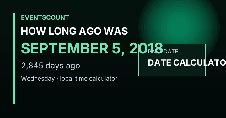 How Long Ago Was September 5, 2018?