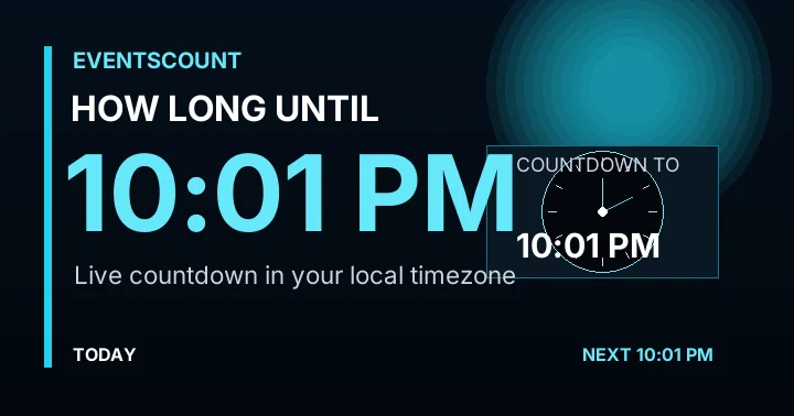 How Long Until 10:01 PM?