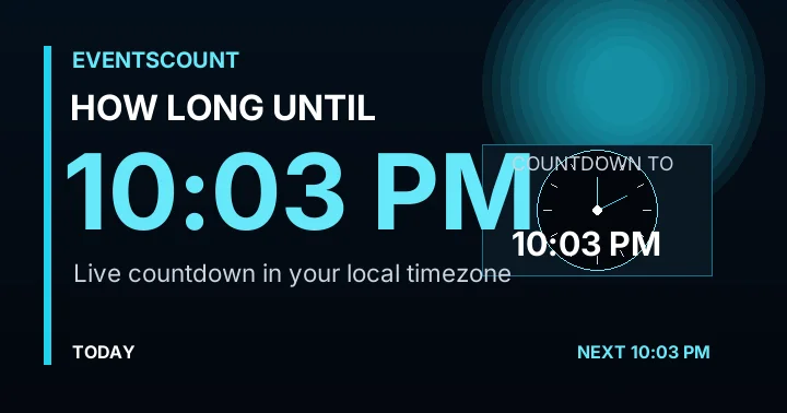 How Long Until 10:03 PM?