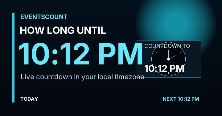 How Long Until 10:12 PM?