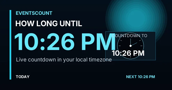 How Long Until 10:26 PM?
