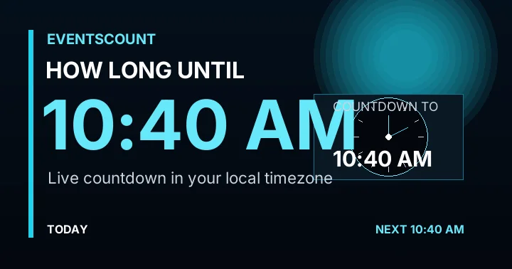How Long Until 10:40 AM?