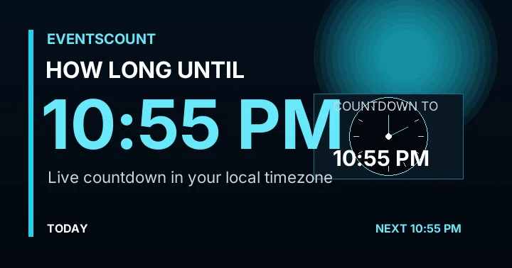 How Long Until 10:55 PM?