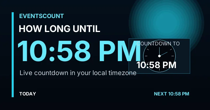 How Long Until 10:58 PM?