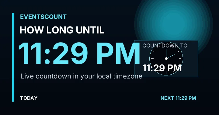 How Long Until 11:29 PM?