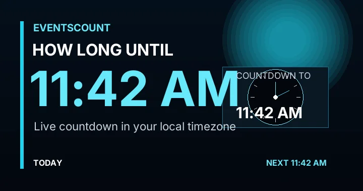 How Long Until 11:42 AM?