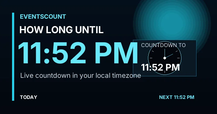 How Long Until 11:52 PM?