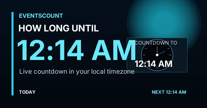 How Long Until 12:14 AM?