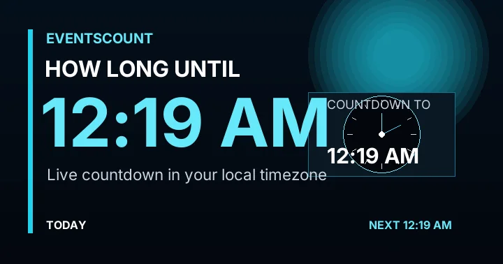 How Long Until 12:19 AM?