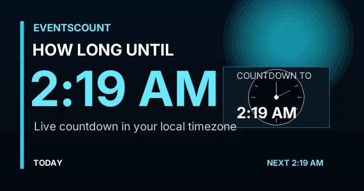 How Long Until 2:19 AM?