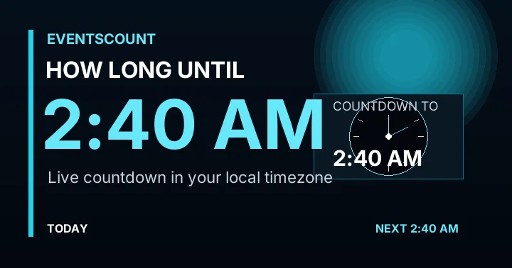 How Long Until 2:40 AM?