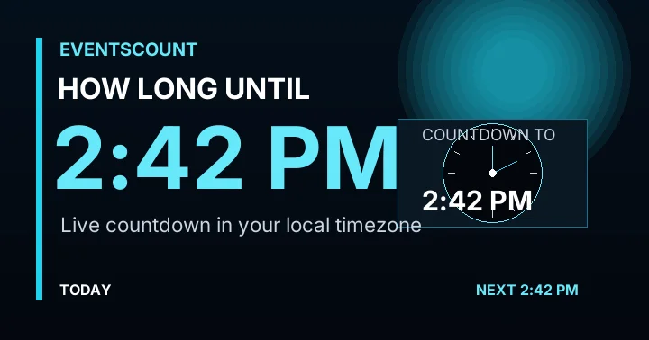 How Long Until 2:42 PM?